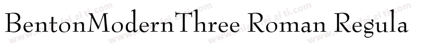 BentonModernThree Roman Regular字体转换